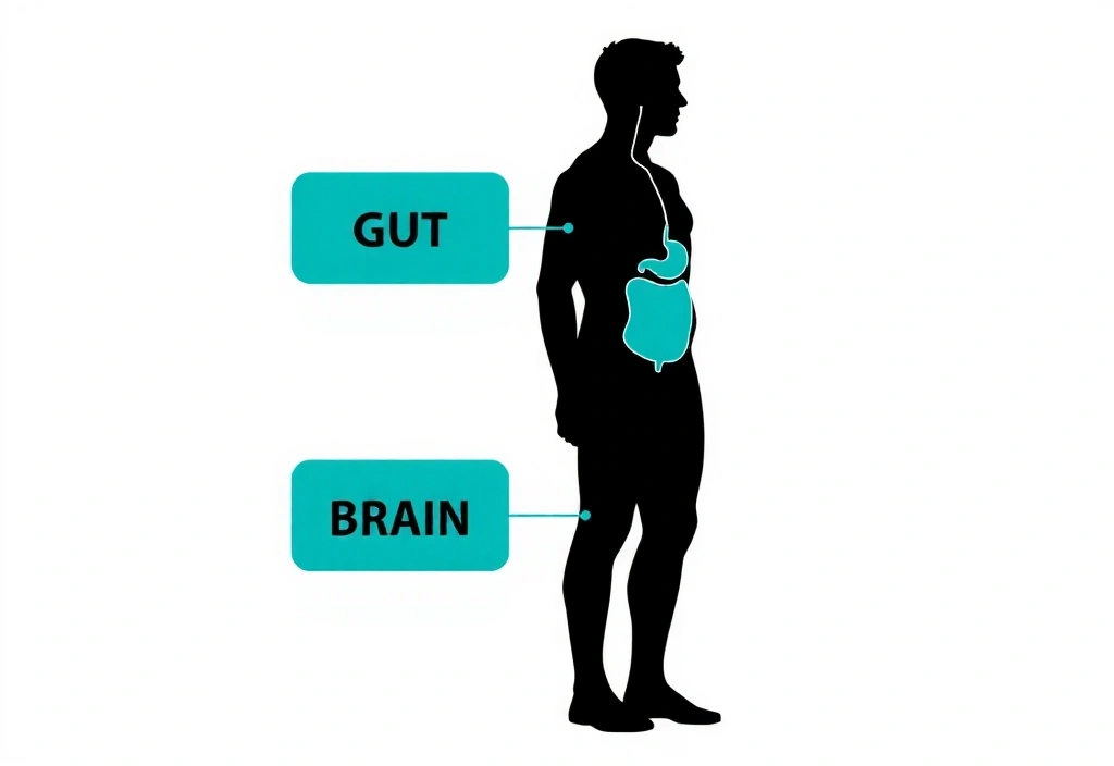 Schéma de l'impact nutritionnel sur le système digestif et cognitif